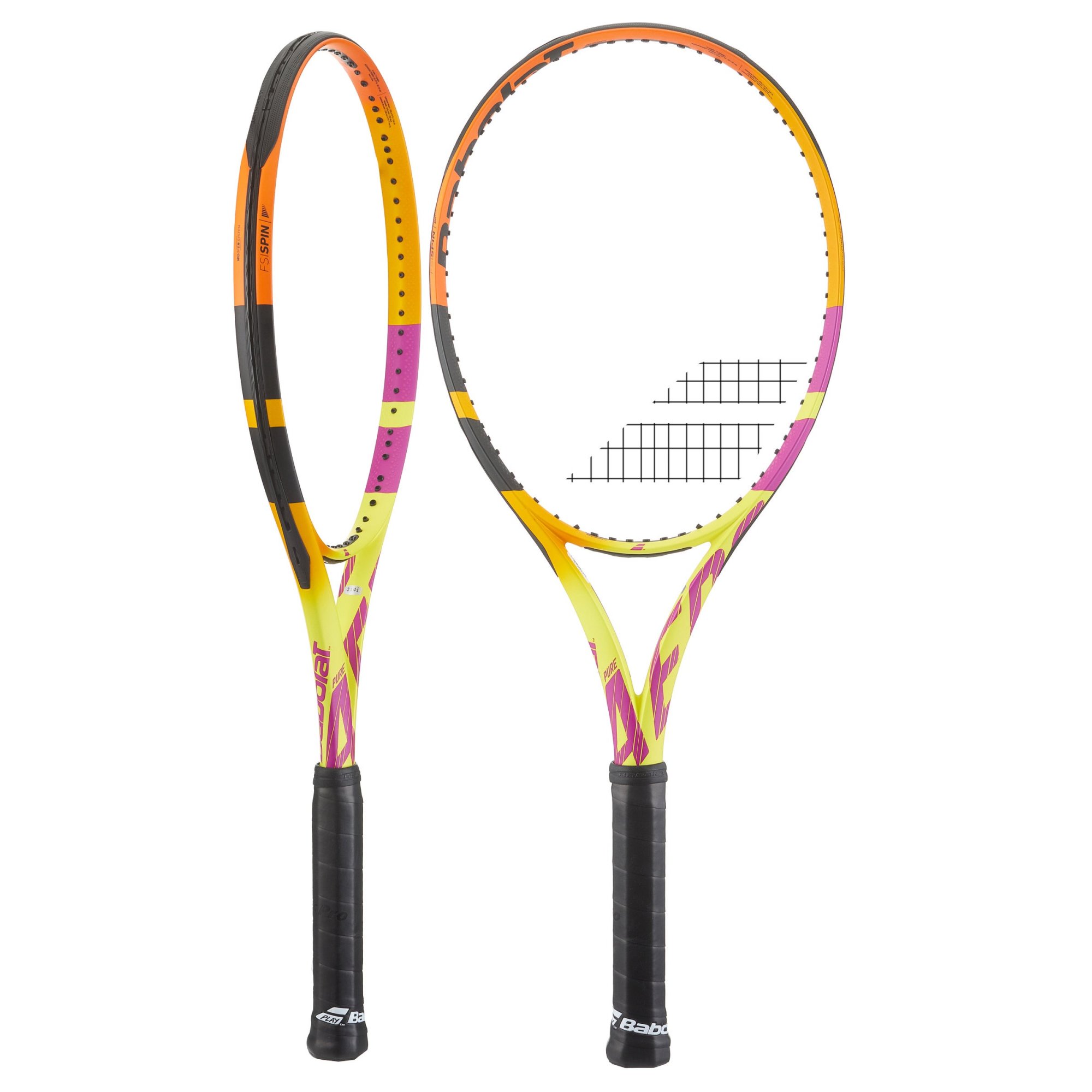 【超歓迎】 ファーストポートBabolat Pure Aero Lite Rafa Tennis Racquet - Strung with 16g White Babolat Syn Gut