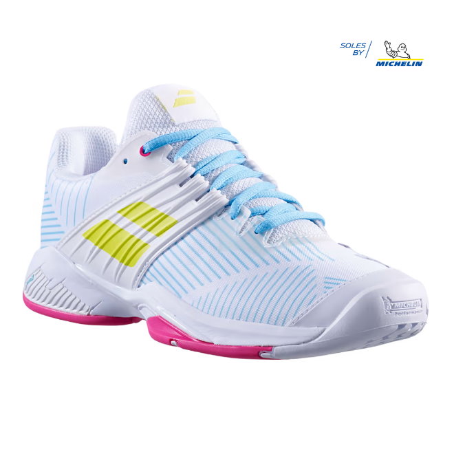 Babolat Propulse Fury All Court White/Sulphur Spring Women's Tennis Shoes