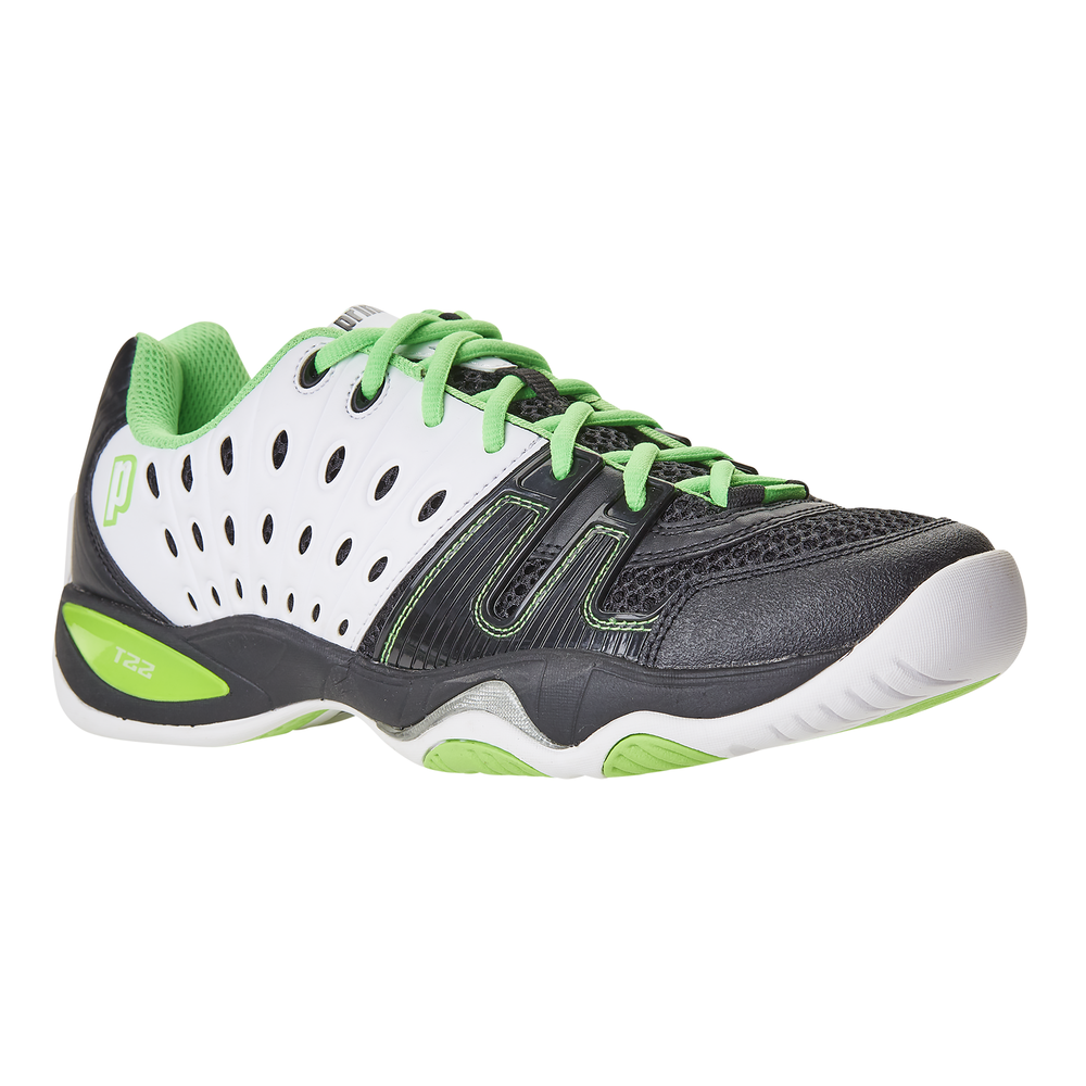 Prince T22 Black/White/Green Men's Tennis Shoes