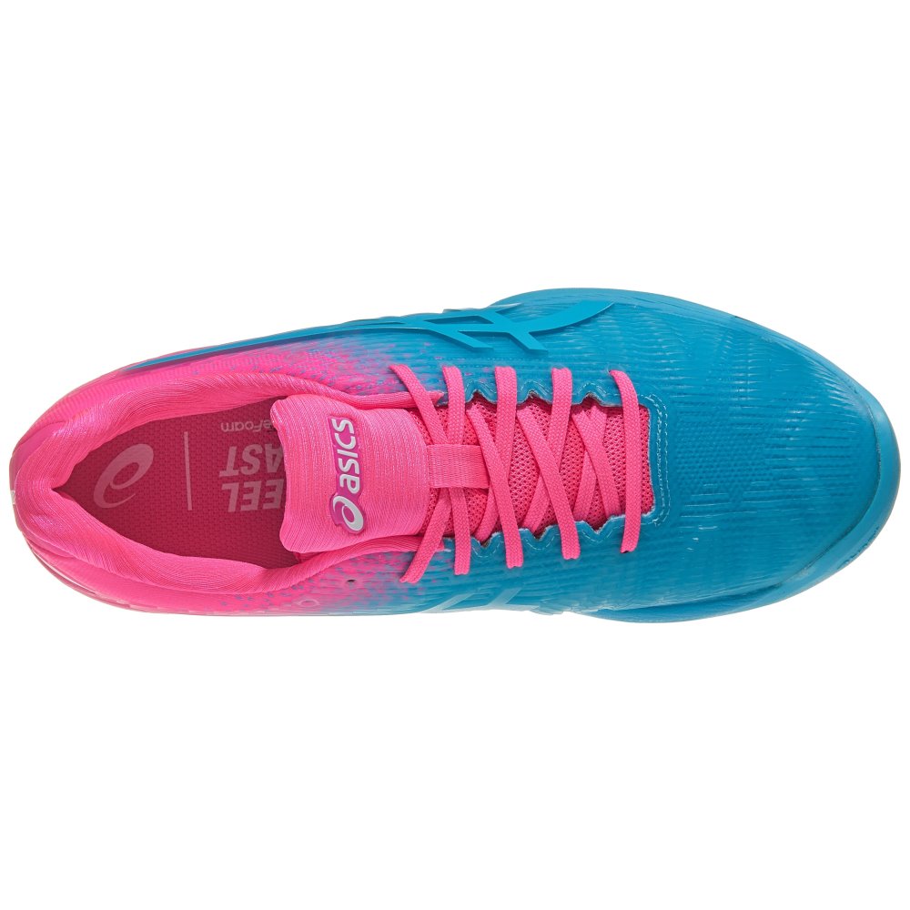 Asics women's solution speed ff tennis shoes aquarium and hot pink hotsell