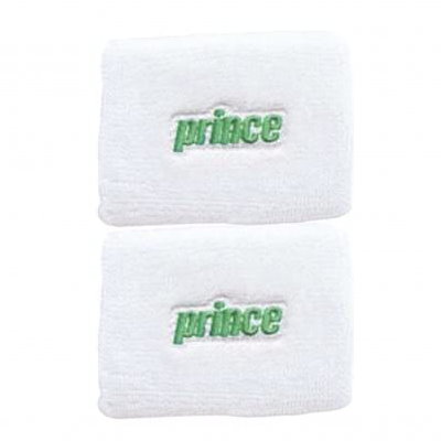 Prince 4" Wristband 2pc White/Green