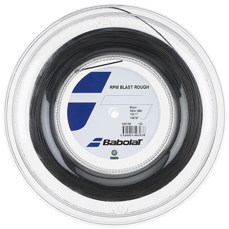 Babolat RPM Blast Rough 16/1.30 Tennis String Black Reel 200m/660ft
